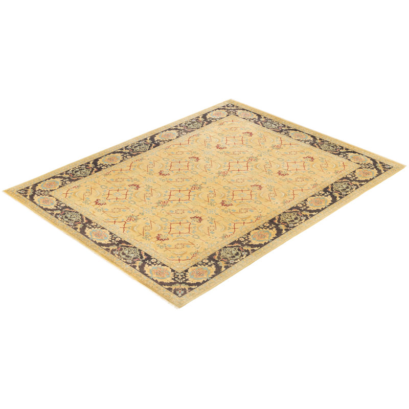 Hand-Knotted Multicolor Wool Floral 9' x 12' Area Rug