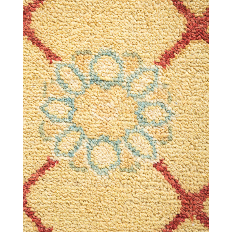 Hand-Knotted Multicolor Wool Floral 9' x 12' Area Rug