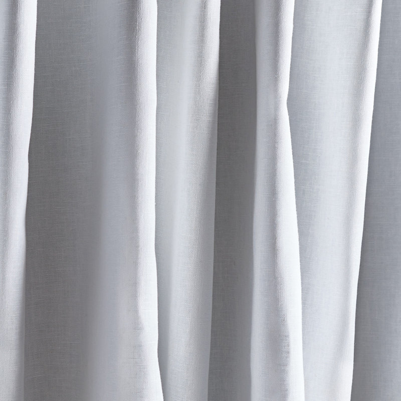 Gray Cotton Linen Blackout Rod Pocket Curtain Panels, 84"