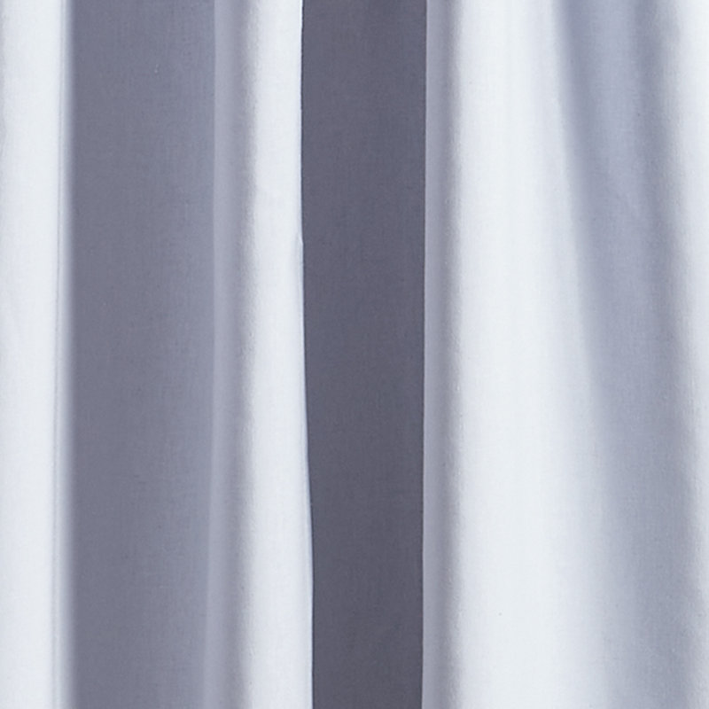 Gray Cotton Linen Blackout Rod Pocket Curtain Panels, 84"