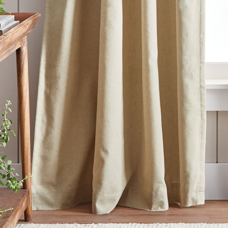 Lido Linen Blackout Rod Pocket Back Tab Curtain Panels, 84" Pair