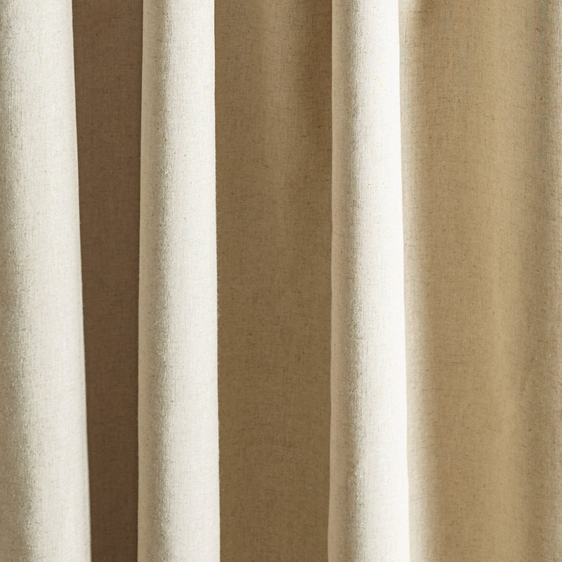 Lido Linen Blackout Rod Pocket Back Tab Curtain Panels, 84" Pair
