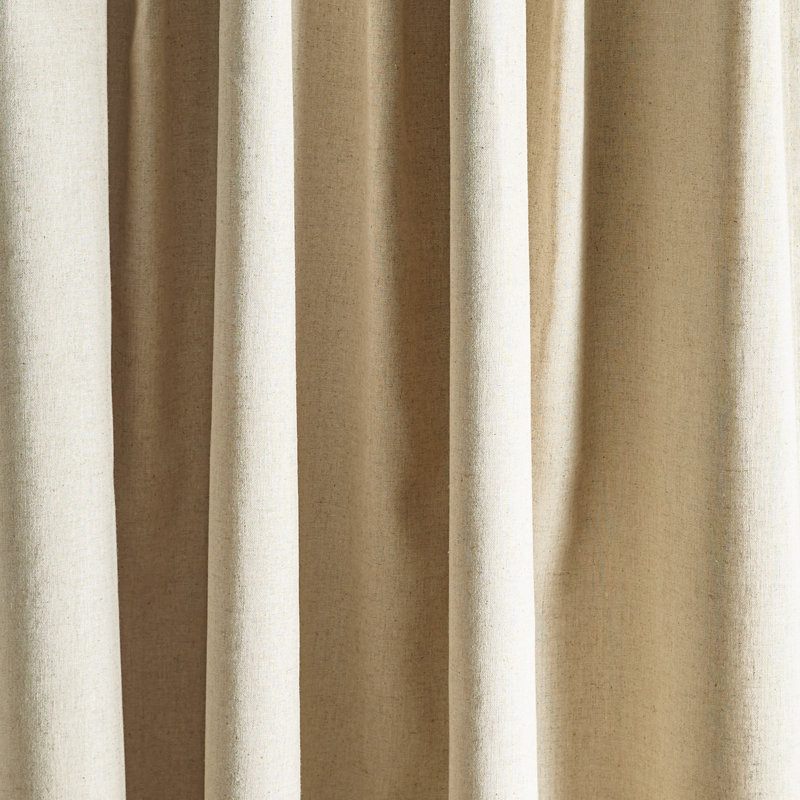 Lido Linen Blackout Rod Pocket Back Tab Curtain Panels, 84" Pair