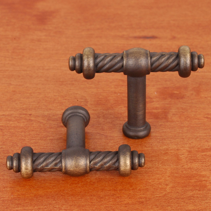 Bronze Rectangular Bar Knob with Matte Oil Rubbed Finish