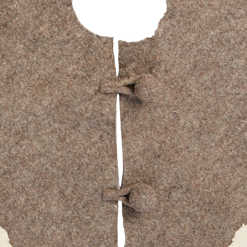 Brown and White Felt Horse Christmas Tree Skirt