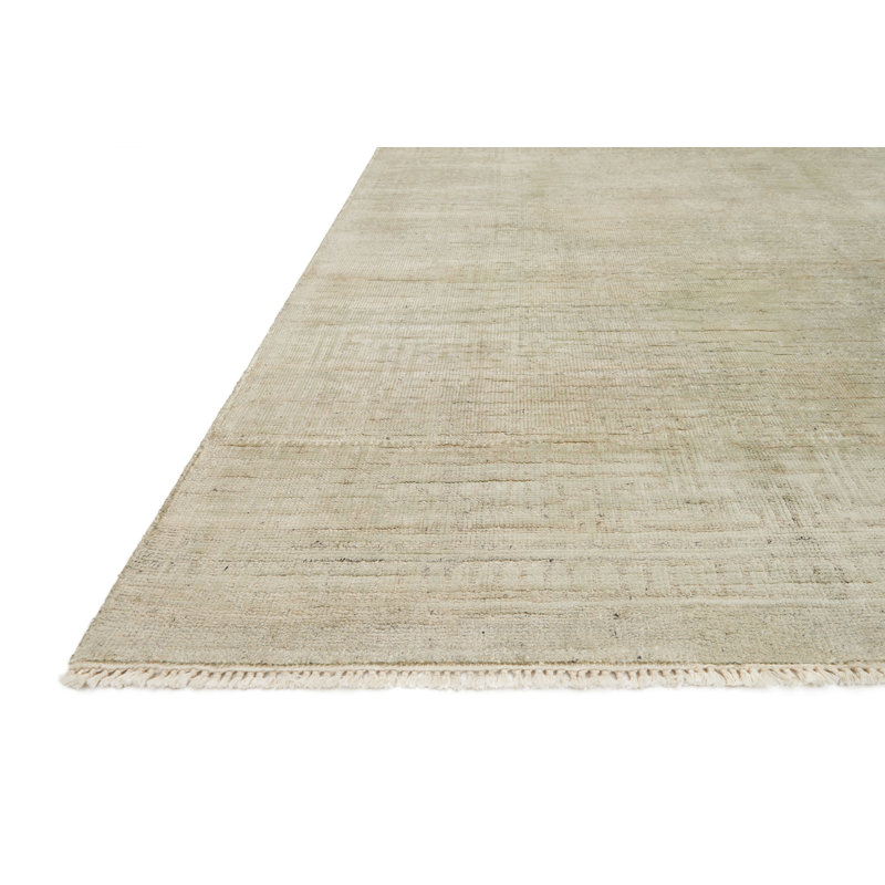 Fog Hand-Knotted Viscose Rectangular Area Rug 2' x 3'