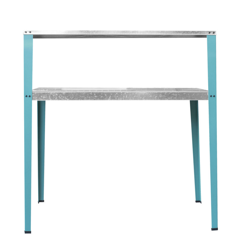 AmeriHome 32'' Teal Galvanized Steel Garden Workbench