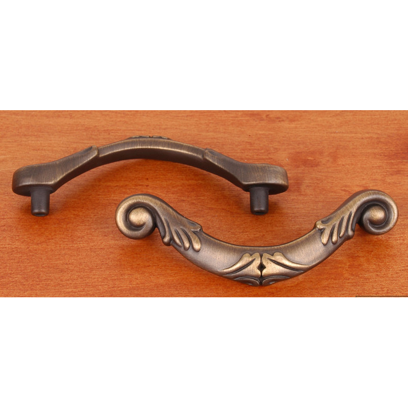 Antique English Brass 3'' Arch Bar Drawer Pull