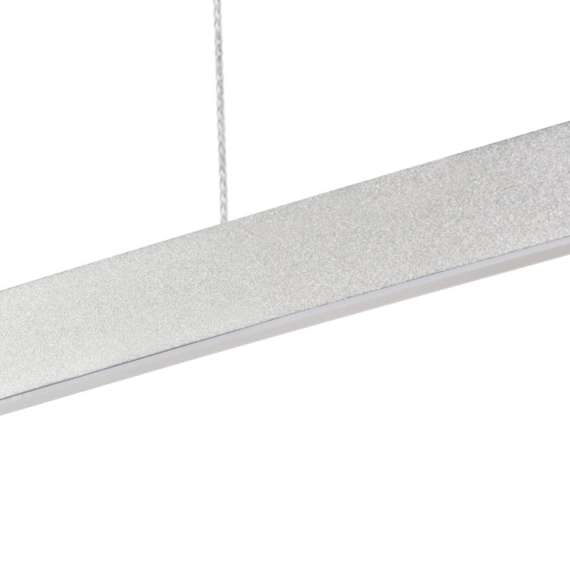 Tania Sleek Circular Adjustable LED Chandelier in Satin Silver