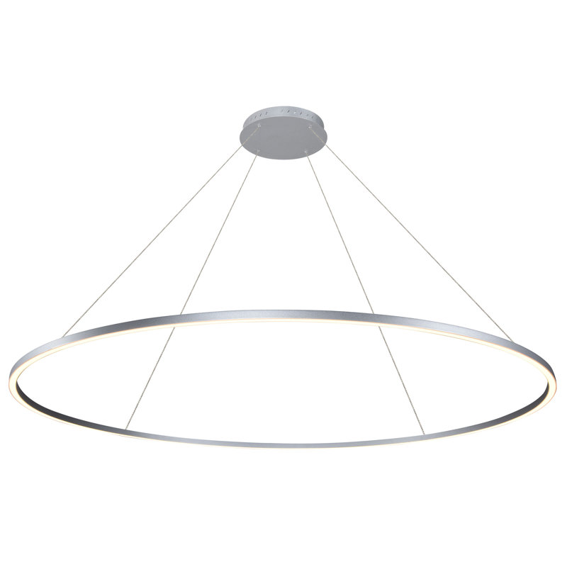 Tania Silver 72" Adjustable LED Ring Chandelier