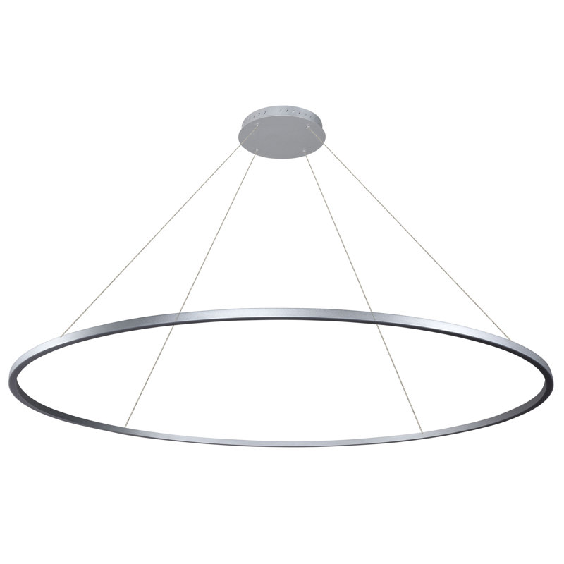 Tania Silver 72" Adjustable LED Ring Chandelier
