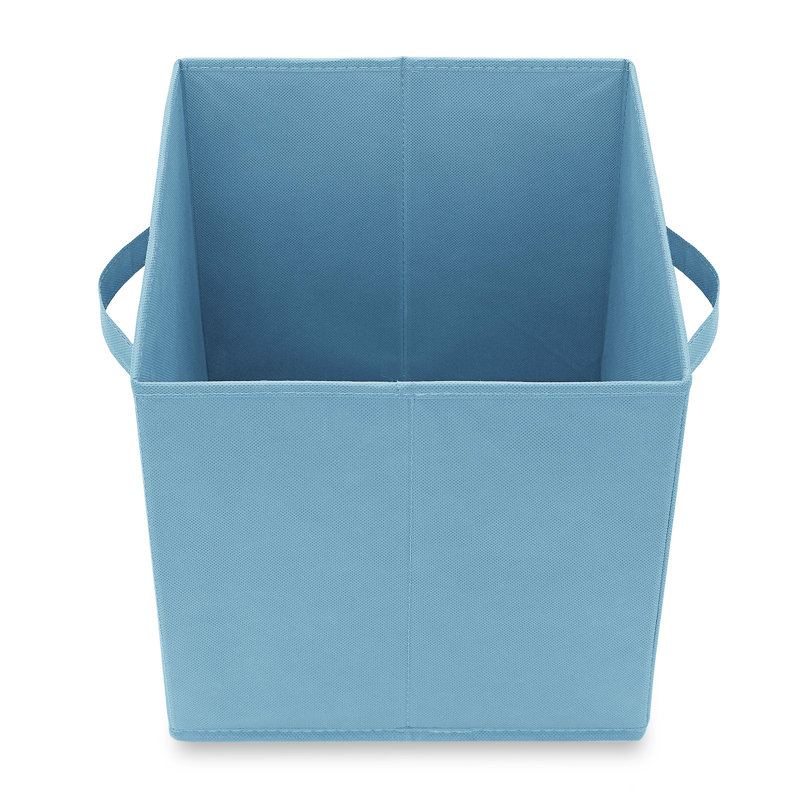 Baby Blue Collapsible Fabric Cube Storage Bins, Set of 6