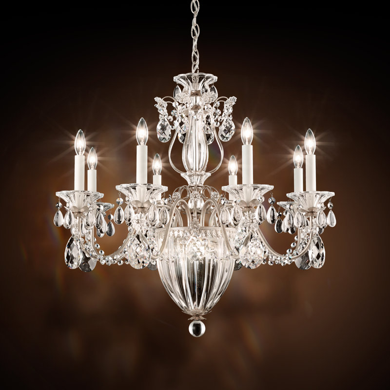 Bagatelle Antique Silver 11-Light Crystal Chandelier