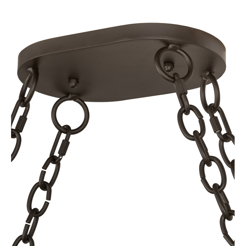 Oil Rubbed Bronze 38" Hanging Pot Rack with Black Finish