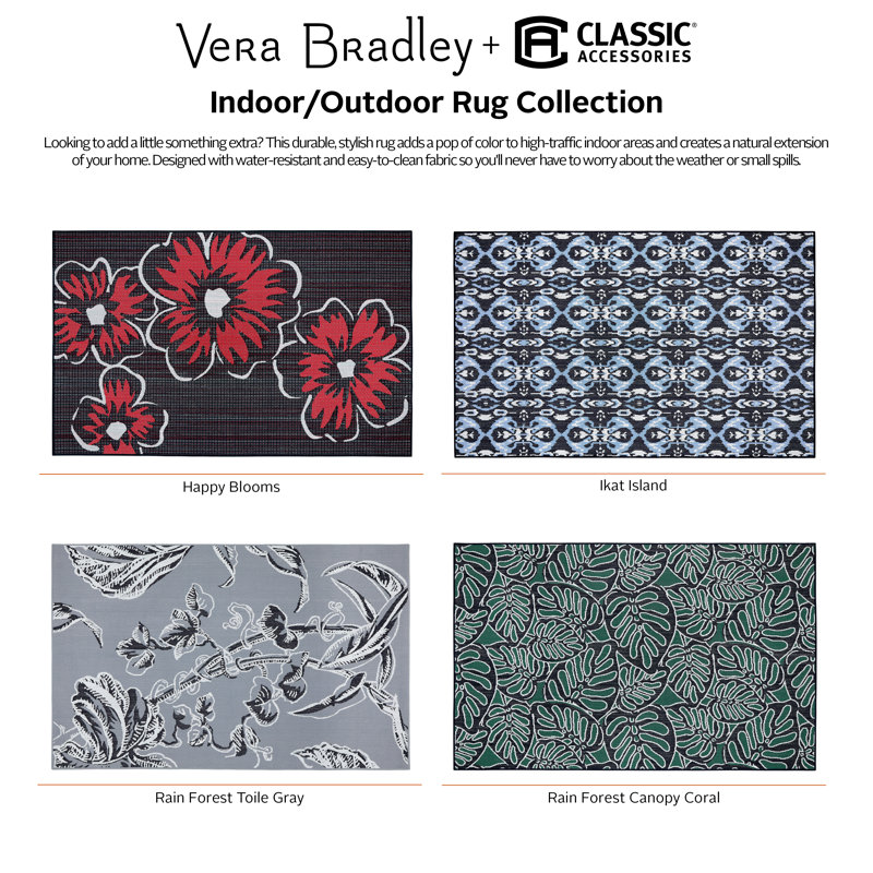 Reversible Gray and Yellow Floral 8' x 10' Synthetic Rug
