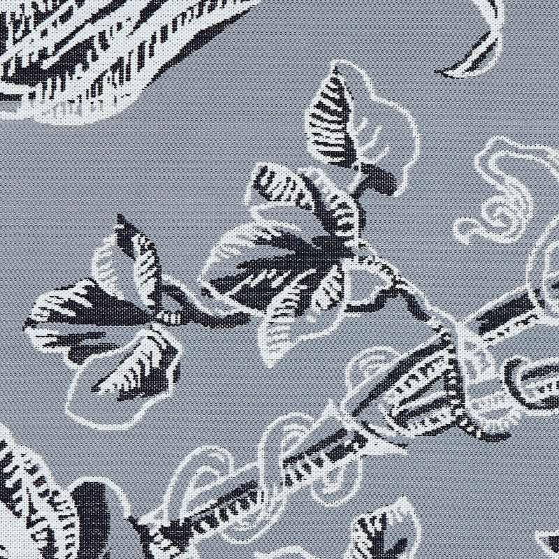 Reversible Gray and Yellow Floral 8' x 10' Synthetic Rug