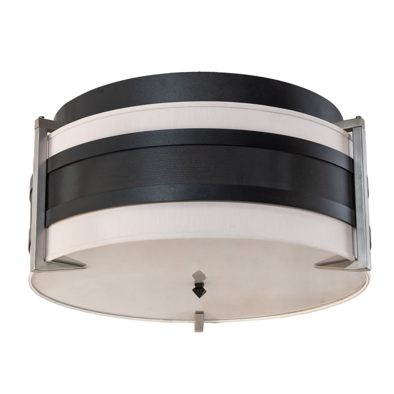 Brushed Nickel 36" LED Drum Flush Mount Light