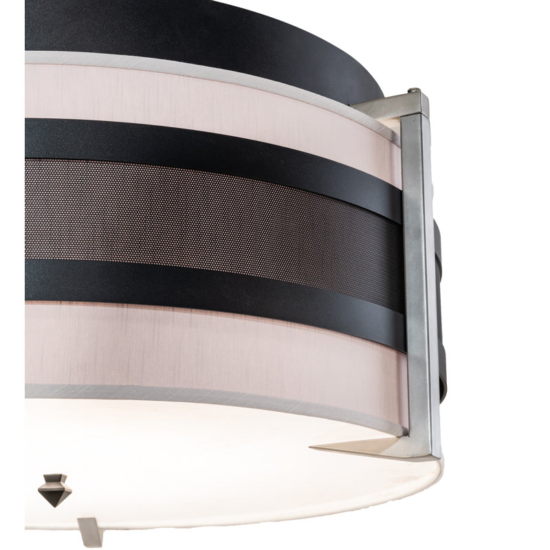 Brushed Nickel 36" LED Drum Flush Mount Light