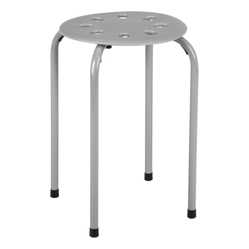 Set of 4 French Blue & Seafoam Stackable Plastic Stools