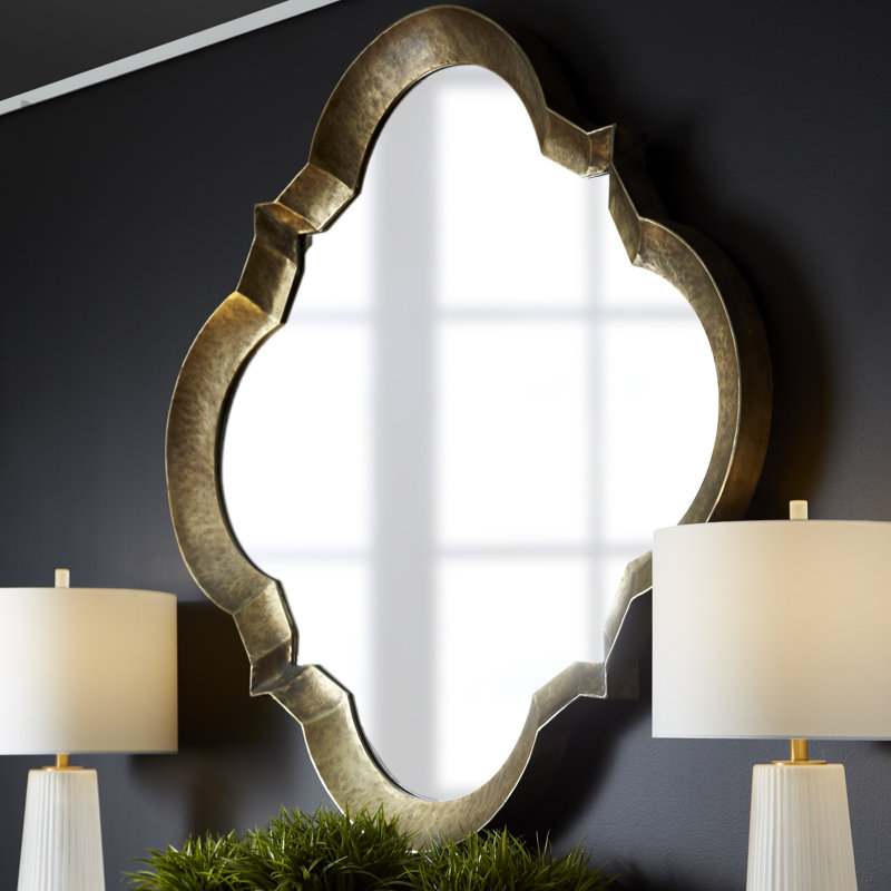 Mila Aged Brass 2-Light Table Lamp with White Shade