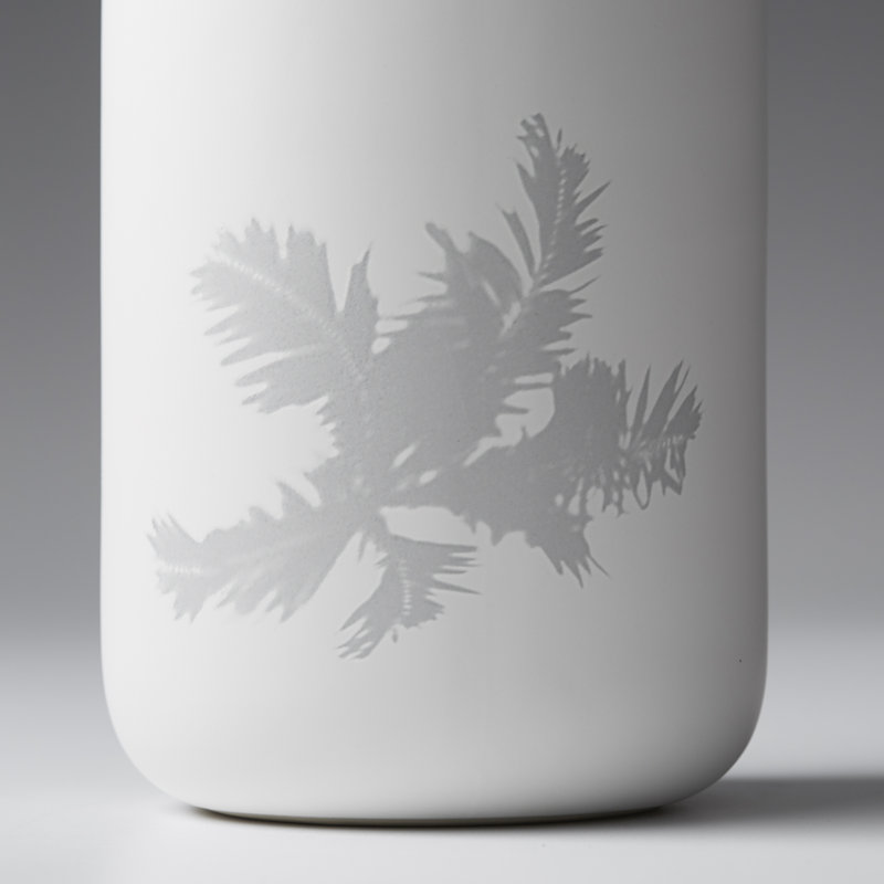 Simplistic White Ceramic 9.75'' Modern Table Vase