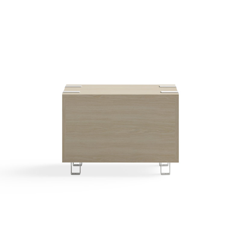 Modern Beige & White Laminated Wood Stackable Office Storage