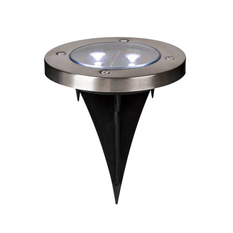Set of 6 Solar Powered LED Pathway Lights with Dusk to Dawn Sensor