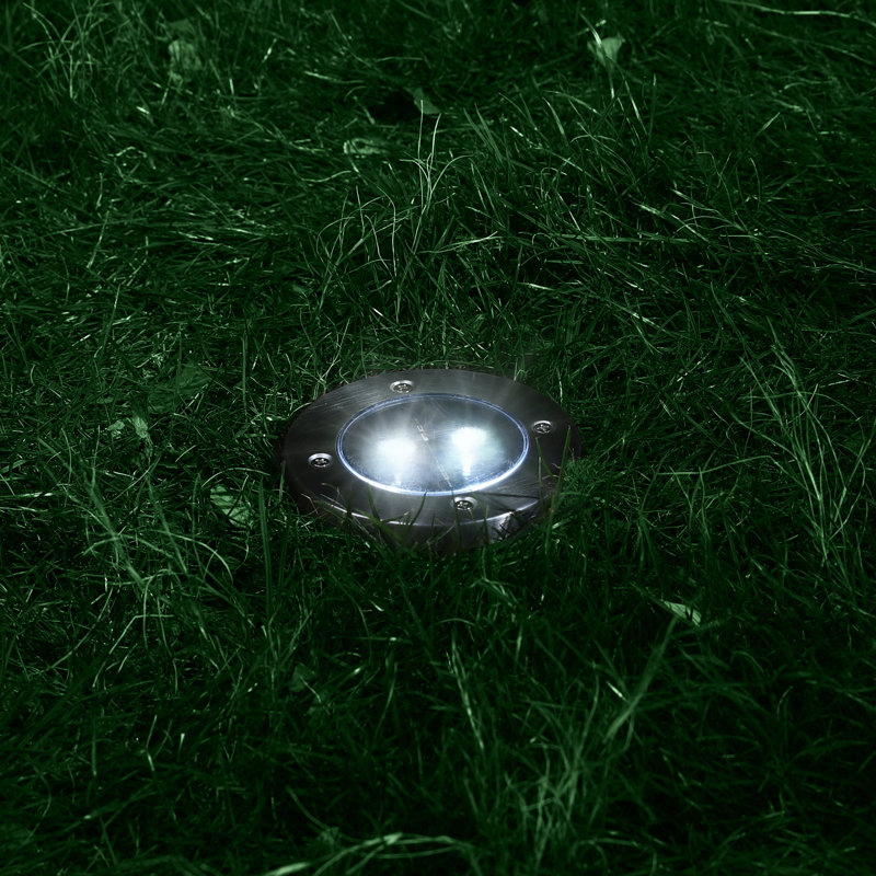 Set of 6 Solar Powered LED Pathway Lights with Dusk to Dawn Sensor