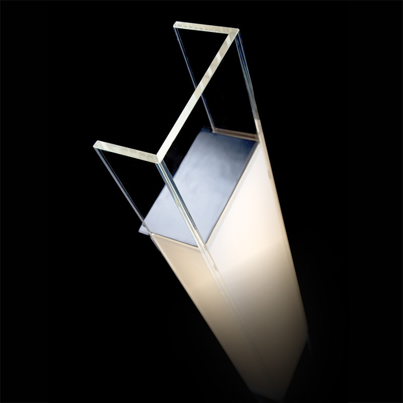 Sleek Chrome LED Vanity Light Bar with Clear Glass