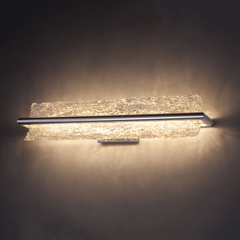 Vetri 23" LED Bath Vanity Light in Brushed Aluminum with Clear Piastra Glass