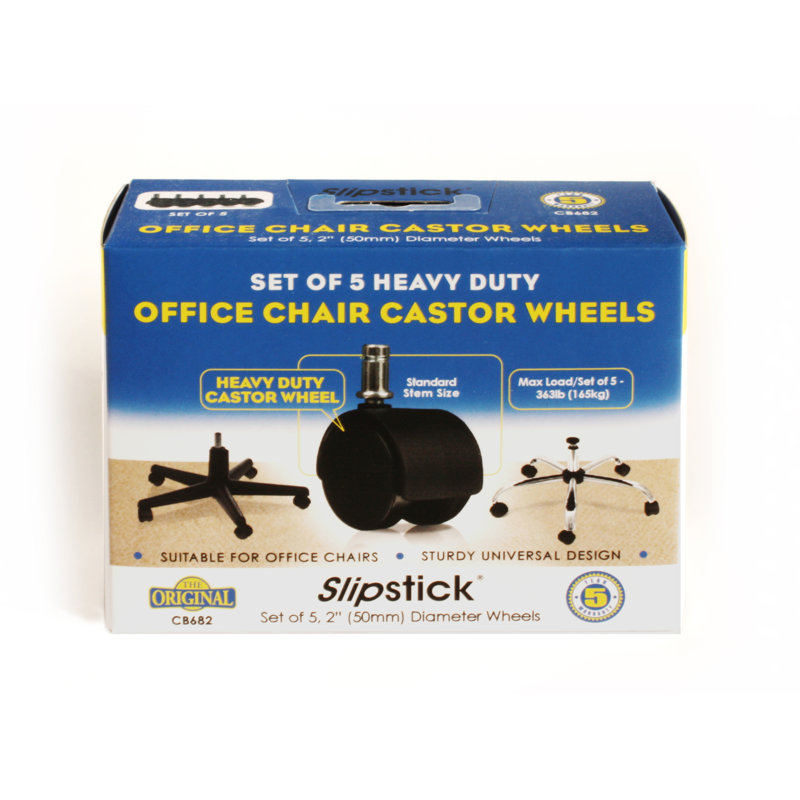 2" Black Plastic Office Chair Caster Wheel