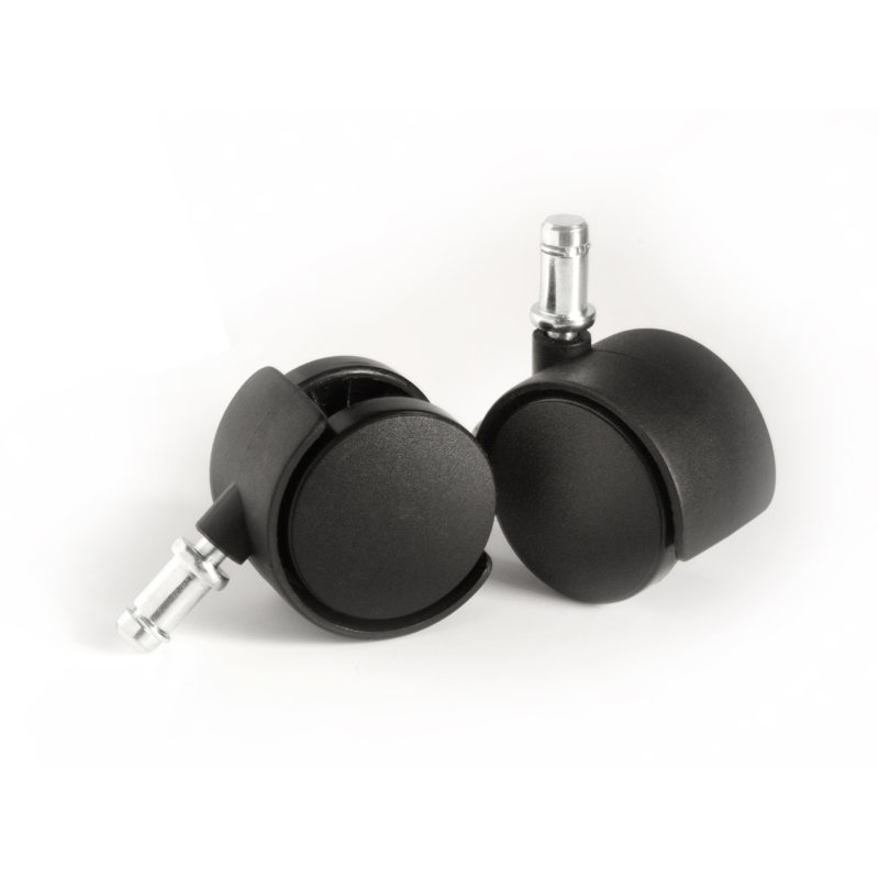 2" Black Plastic Office Chair Caster Wheel