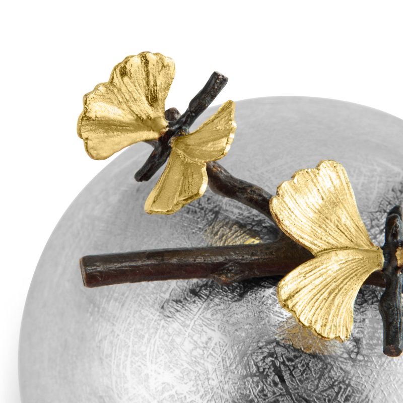 Silver and Bronze Butterfly Ginkgo Keepsake Box