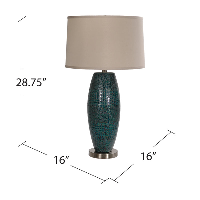 Melrose Blue Ceramic Table Lamp with 3-Way Switch
