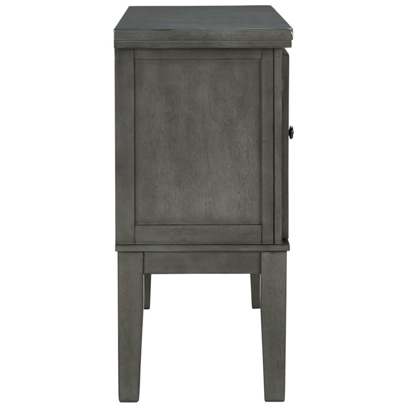 Hallanden 56'' Gray Transitional Sideboard with Wine Rack