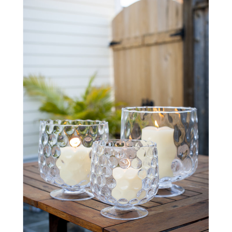 Large Clear Glass Tabletop Hurricane for Versatile Lighting