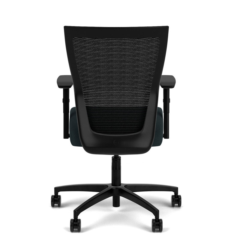 Run II Ergonomic Mid-Back Task Chair with Adjustable Arms in Black
