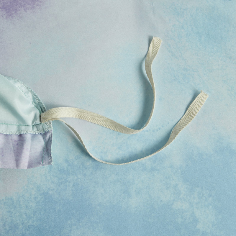 Cassiopeia Aqua Watercolor Tie Dye King/Cal King Duvet Cover Set