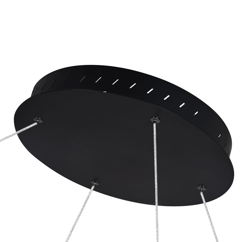 Tania 72" 109W LED Black Circular Chandelier