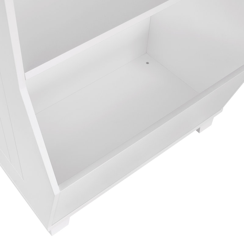 Red Adjustable Kids Bookcase with Toy Organizer and Bins