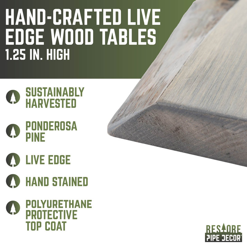 Riverstone Grey Reclaimed Wood 48" Console Tabletop