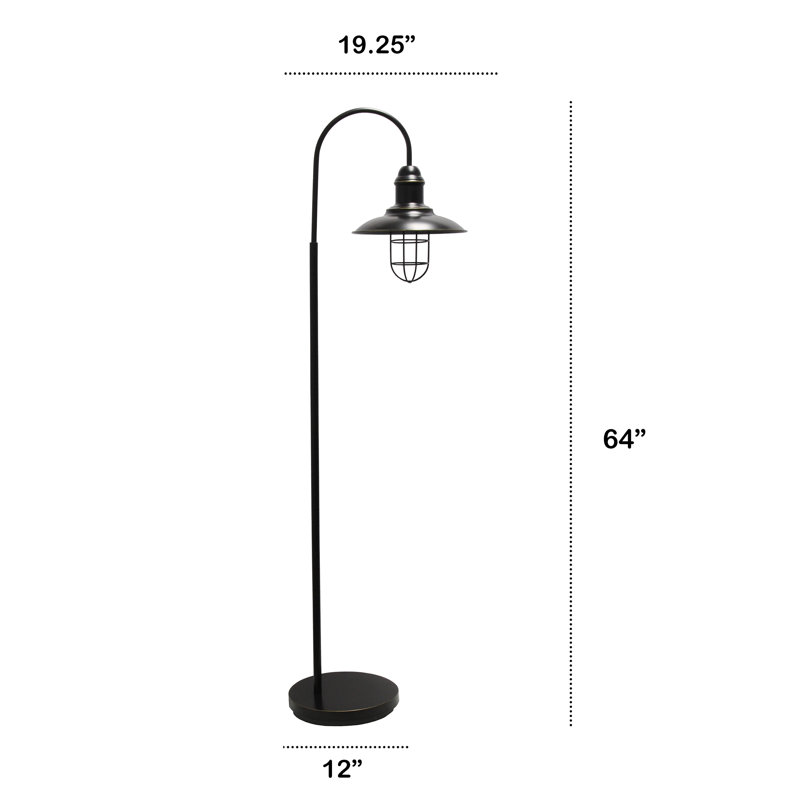 Edison 57'' Matte Restoration Bronze Modern Farmhouse Floor Lamp