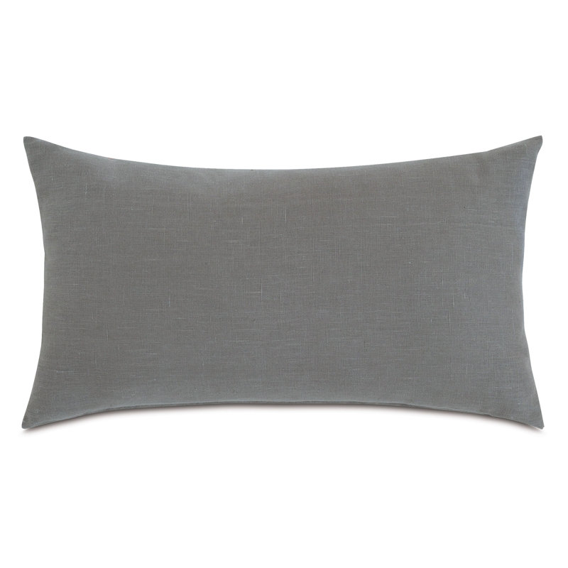 Floral Linen Blend Rectangular Lumbar Accent Pillow