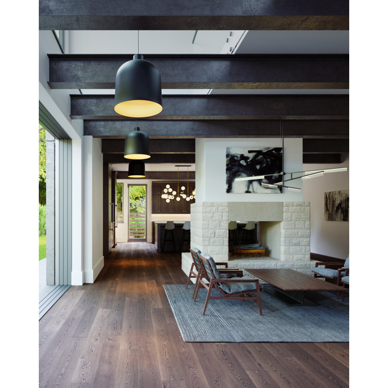 Nightshade Black LED Indoor/Outdoor Drum Pendant Light