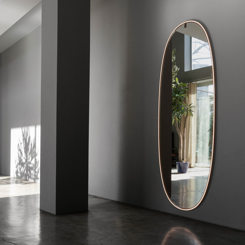 Gold Oval Wall-Mounted LED Mirror