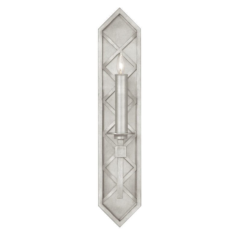Cienfuegos 25" Silver Leaf Candle Wall Sconce