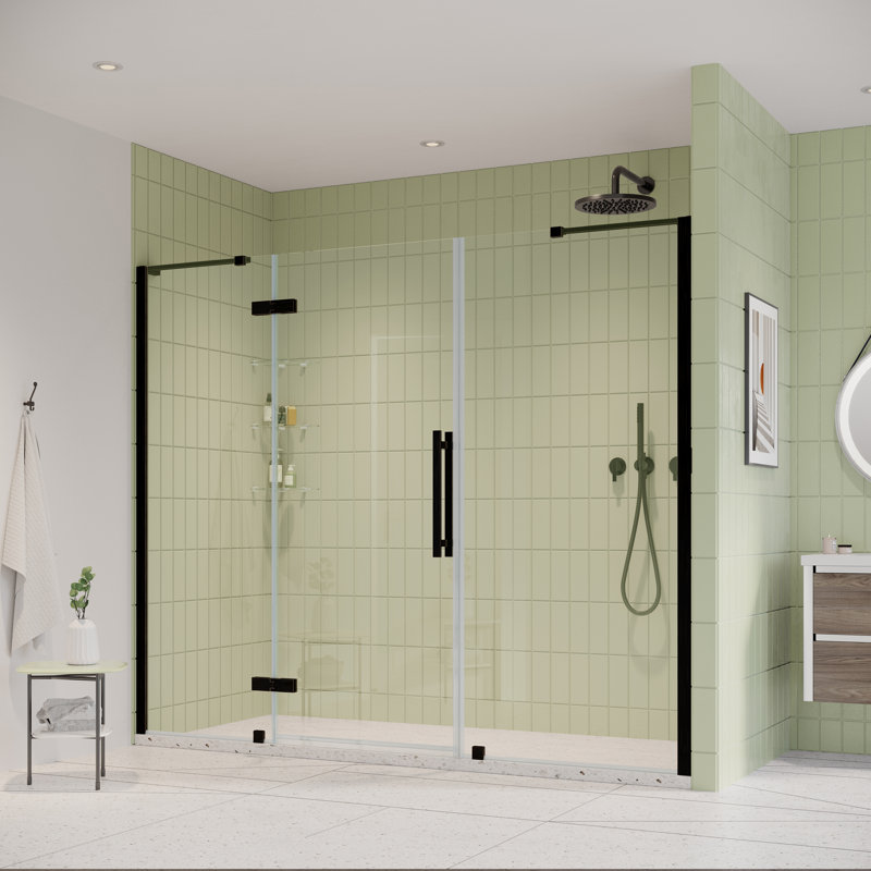 Tampa 85" x 72" Oil Rubbed Bronze Frameless Shower Kit with Glass Panels
