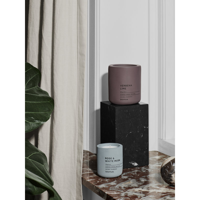 Lavender Bliss White Soy Scented Candle in Concrete Jar