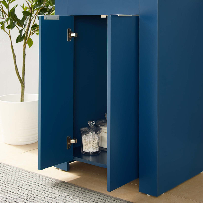 Maybelle 24" Navy White Modern Melamine Bathroom Vanity