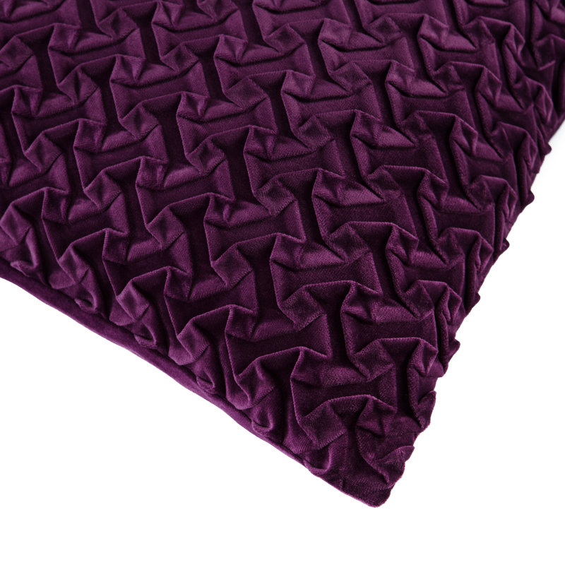 Plum Velvet Lattice 18" x 18" Euro Pillow Covers - Set of 2